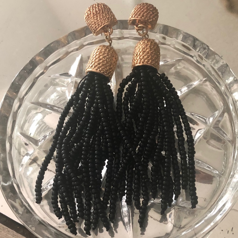 Black & Gold Bead Earrings